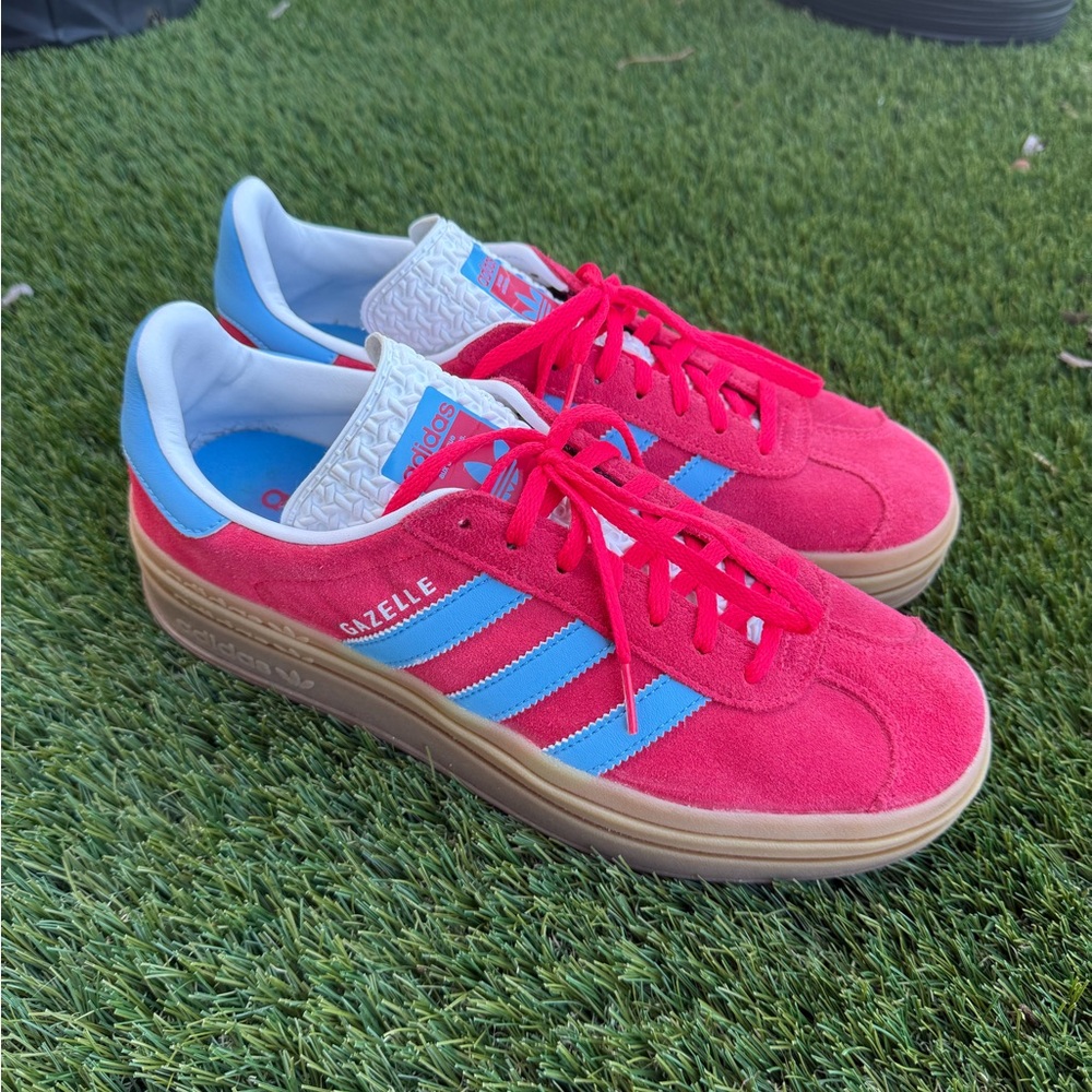 Adidas Gazelle Red and Blue Sneakers
